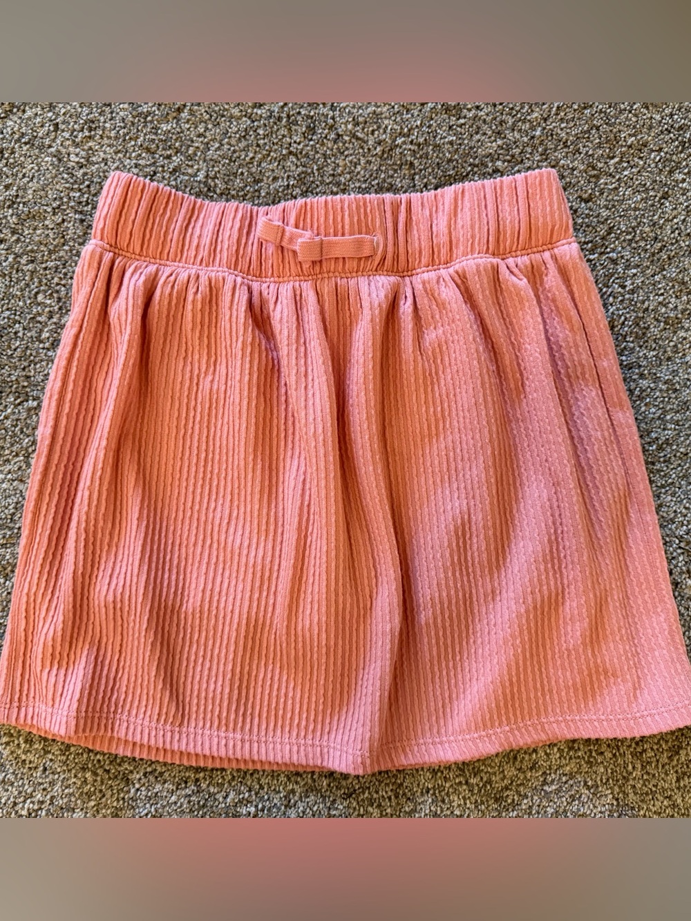 Pink Corded Pull-On with Drawstring Girls Skort